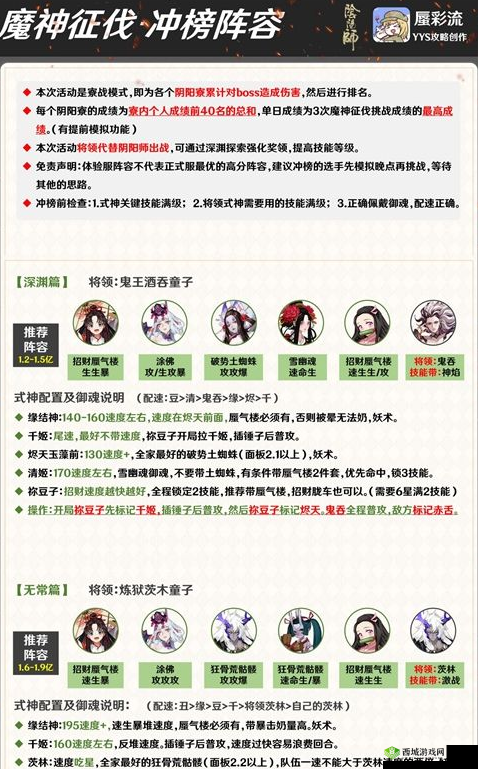 阴阳师魔神征伐最强大分阵容搭配指南：精选角色构建策略揭秘